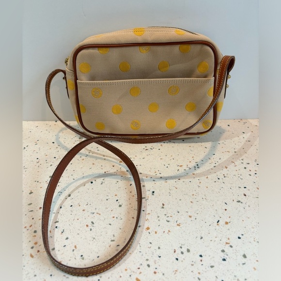 Vintage Dooney & Bourke Polka Dot Small Canvas Shoulder Crossbody Handbag‎ - Picture 6 of 16